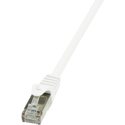 LogiLink CP2051S RJ45 síťové kabely, propojovací kabely CAT 6 F/UTP 2.00 m bílá s ochranou 1 ks
