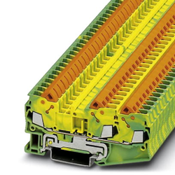 Phoenix Contact QTC 2,5-TWIN-PE 3206474 řadová svorka průchodky Pólů: 3 0.5 mm² 2.5 mm² zelená, žlutá 50 ks