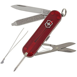 Victorinox Signature Rubin 0.6225.T švýcarský kapesní nožík  počet funkcí 7 červená (transparentní)