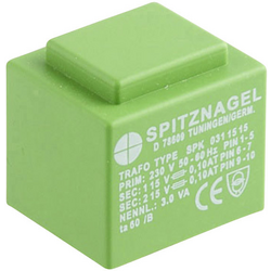 Spitznagel SPK 03118 transformátor do DPS 1 x 230 V 1 x 18 V/AC 3 VA 167 mA