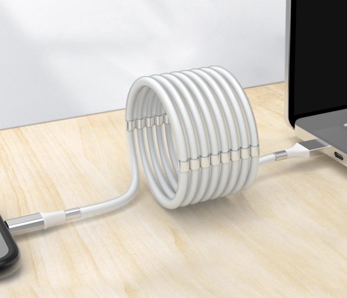 Magnetický samonavíjecí USB nabíjecí kabel (Lightning) (180 cm) STABLECAM