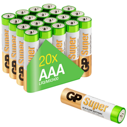 GP Batteries Super mikrotužková baterie AAA alkalicko-manganová  1.5 V 20 ks