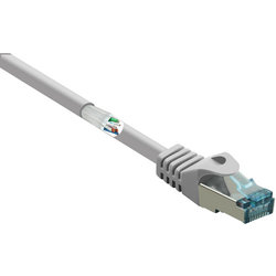 Renkforce RF-5191008 RJ45 síťové kabely, propojovací kabely CAT 6A S/FTP 30.00 m šedá samozhášecí, s ochranou 1 ks