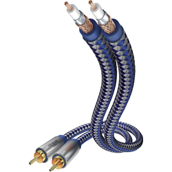Inakustik 0040405 cinch audio kabel [2x cinch zástrčka - 2x cinch zástrčka] 5.00 m modrá, stříbrná pozlacené kontakty