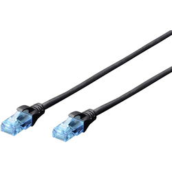Digitus DK-1512-005/BL RJ45 síťové kabely, propojovací kabely CAT 5e U/UTP 0.50 m černá kroucené páry 1 ks