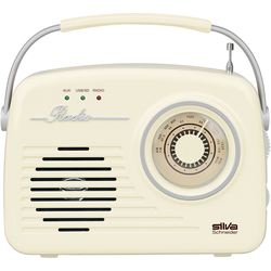 Silva Schneider Mono 1965 přenosné rádio FM AUX, USB  s akumulátorem béžová