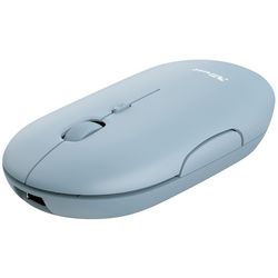 Trust PUCK Bezdrátová myš Bluetooth®, bezdrátový optická modrá 4 tlačítko 1600 dpi