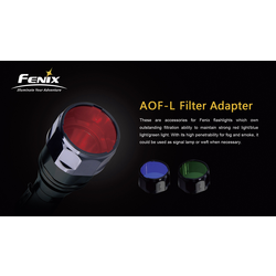 Fenix Light FENAOFLR barevný filtr Fenix E40, Fenix E50, Fenix TK22, Fenix RC15, Fenix LD41 červená