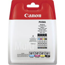Canon Inkoustová kazeta CLI-581 Multipack CMYK originál kombinované balení foto černá, azurová, purppurová, žlutá 2103C004 sada náplní do tiskárny
