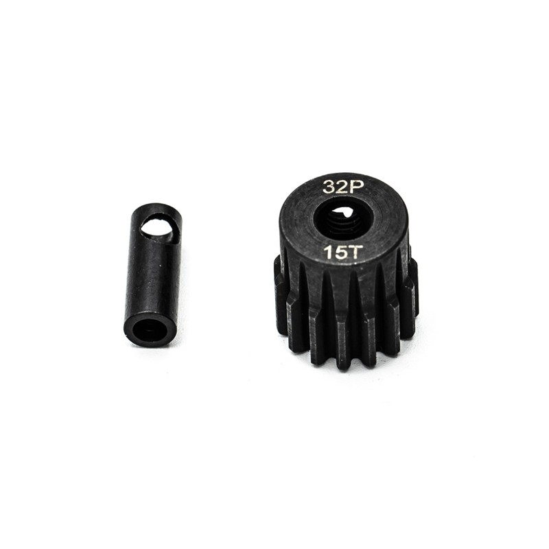 KONECT Ocelový motorový pastorek 15 zubů, modul 32DP s 5mm vrtáním a 3,17mm adaptérem
