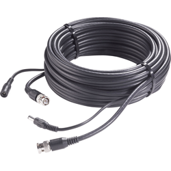 Sygonix SY-4714562 napájecí, video prodlužovací kabel [1x BNC zástrčka, DC zásuvka 5,5 mm - 1x BNC zástrčka, DC zástrčka 5.5 mm] 10.00 m černá