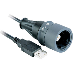 Bulgin USB kabel USB 2.0 USB-B zástrčka, USB-A zástrčka 5.00 m černá  PXP6040/B/5M00