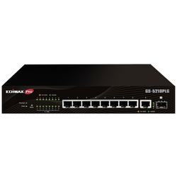 EDIMAX GS-5210PLG GS-5210PLG síťový switch RJ45/SFP 8 + 2 porty 20 GBit/s funkce PoE