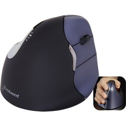 Evoluent Vertical Mouse 4 VM4RW Bezdrátová ergonomická myš bezdrátový optická černá, stříbrná 6 tlačítko 2800 dpi ergonomická
