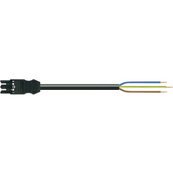 WAGO síťový připojovací kabel síťová zásuvka - kabel s otevřenými konci Počet kontaktů: 2 + PE černá 3.00 m 1 ks