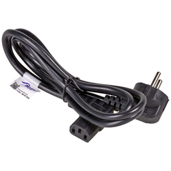 Akyga napájecí kabel [1x IEC C13 zásuvka 10 A - 1x zástrčka s ochranným kontaktem] 1.50 m černá