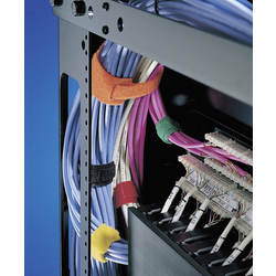 HellermannTyton kabelový manažer na suchý zip ke spojování háčková a flaušová část (d x š) 200 mm x 12.5 mm černá 10 ks