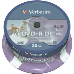 Verbatim 43667 DVD+R DL 8.5 GB 25 ks vřeteno s potiskem