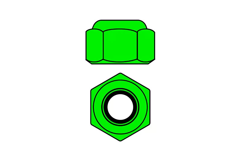 Hliníkové Nylon STOPmatky M2 - zelené - 10 ks. TEAM CORALLY