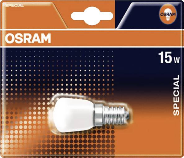 Žárovka do lednice OSRAM E14, 57 mm, speciální tvar, 230 V, 15 W, teplá bílá, 1 ks
