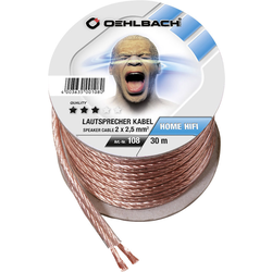 Oehlbach 108 reproduktorový kabel  2 x 2.50 mm² transparentní 30 m