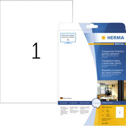 Herma 8020 etikety (A4) 210 x 297 mm fólie, lesklá transparentní 25 ks permanentní Fóliové etikety