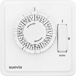 Suevia SU280439 časovač pod omítku analogový  týdenní program  2200 W IP20 ZAP/AUTO/VYP program