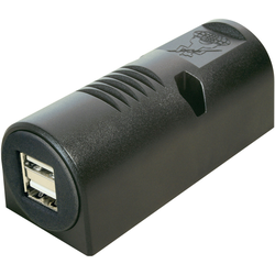 ProCar Vestavná dvojitá zásuvka USB Proudová zatížitelnost (max.)=5 A Vhodný pro USB A