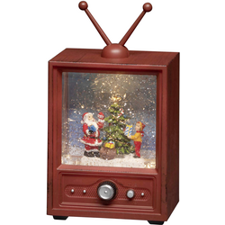 Konstsmide 4372-000 LED scenérie televize s Ježíškem a dítětem    teplá bílá LED barevná volitelné napájení, s motivem sněhu, naplněné vodou, s vánočními písněmi