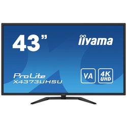 Iiyama ProLite X4373UHSU-B1 LED monitor 108 cm (42.5 palec) Energetická třída (EEK2021) G (A - G) 3840 x 2160 Pixel UHD 3 ms HDMI™, DisplayPort, mini DisplayPort, USB 2.0, USB 3.0, na sluchátka (jack 3,5 mm) VA LED
