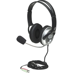 Manhattan Classic Stereo Headset  Sluchátka Over Ear kabelová  černá  regulace hlasitosti