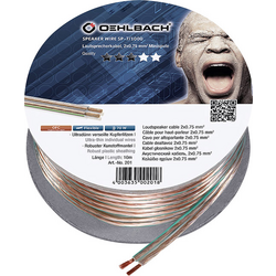 Oehlbach 201 reproduktorový kabel 2 x 0.75 mm² transparentní 10 m