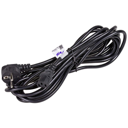Akyga napájecí kabel [1x IEC C13 zásuvka 10 A - 1x zástrčka s ochranným kontaktem] 5.00 m černá