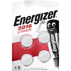 Energizer CR2016 knoflíkový článek CR 2016 lithiová 90 mAh 3 V 4 ks