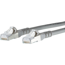 Metz Connect 130845A033-E RJ45 síťové kabely, propojovací kabely CAT 6A S/FTP 10.00 m šedá s ochranou 1 ks