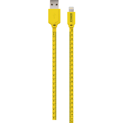 Schwaiger USB kabel USB 2.0 USB-A zástrčka, Apple Lightning konektor 1.20 m černá, žlutá se značením metrů WKL10511