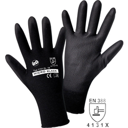 L+D worky MICRO black Nylon-PU 1151-XL nylon pracovní rukavice  Velikost rukavic: 10, XL EN 388 CAT II 1 ks