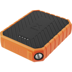 Xtorm by A-Solar Rugged 10000 powerbanka 10000 mAh Quick Charge 3.0, Dodávka energie Li-Pol USB-A, USB-C® oranžová, černá Venkovní, Kapesní svítilna, Indikátor stavu