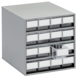 Treston 1640-1 skladová skříň (š x v x h) 400 x 395 x 400 mm světle šedá, transparentní 1 ks