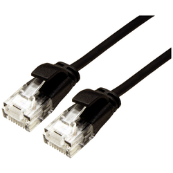 Roline 21.15.3951 RJ45 síťové kabely, propojovací kabely CAT 6A U/UTP 0.30 m černá  1 ks