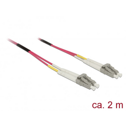 Delock 84641 optické vlákno optické vlákno kabel [1x zástrčka LC - 1x zástrčka LC] 50/125 µ Multimode OM4 2.00 m