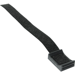 Hebotec  podstavec s lepicí páskou ke spojování, se soklem, k našroubování háčková a flaušová část (š x v) 10 mm x 150 mm černá 1 ks
