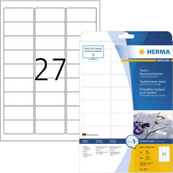 Herma 4511 etikety (A4) 63.5 x 29.6 mm acetátové hedvábí bílá 540 ks přemístitelné jmenovky