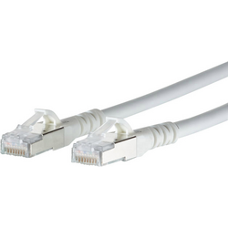 Metz Connect 1308453088-E RJ45 síťové kabely, propojovací kabely CAT 6A S/FTP 3.00 m bílá s ochranou 1 ks