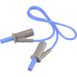 Velmi ohebné bezpečnostní měřicí kabely [lamelová zástrčka 4 mm - lamelová zástrčka 4 mm] 0.50 m;modrá;MSB-501 10 A