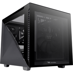 Thermaltake Divider 200 TG Black micro tower PC skříň černá 2 předinstalované ventilátory, boční okno, prachový filtr