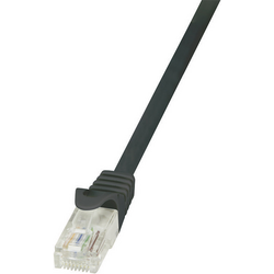 LogiLink CP2053U RJ45 síťové kabely, propojovací kabely CAT 6 U/UTP 2.00 m černá s ochranou 1 ks