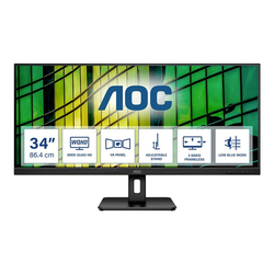 AOC Essential-line U34E2M LED monitor 86.4 cm (34 palec) 3440 x 1440 Pixel 21:9 4 ms VA LED