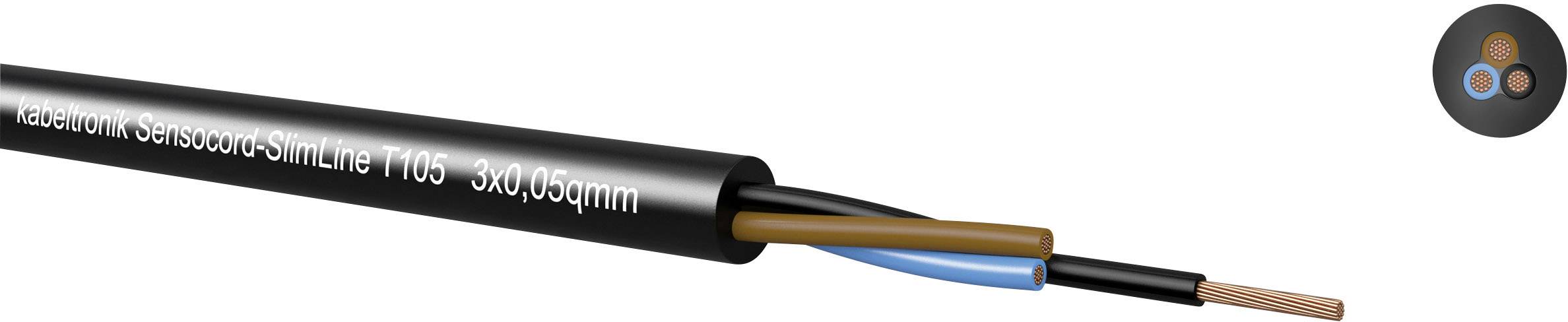 Senzorový kabel Kabeltronik Sensocord® 2430805T9-1, 8 x 0.05 mm², černá, metrové zboží