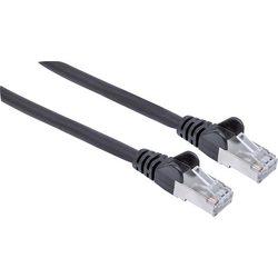 Intellinet 740814 RJ45 síťové kabely, propojovací kabely CAT 6A S/FTP 2.00 m černá fóliové stínění, stínění pletivem, stíněný, podpora HDMI, bez halogenů 1 ks